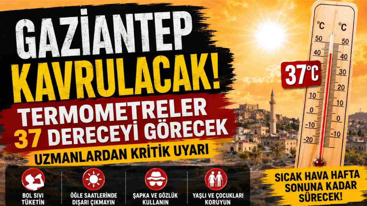 Gaziantep Kavrulacak! Termometreler 37 Dereceyi Görecek, Uzmanlardan Kritik Uyarı