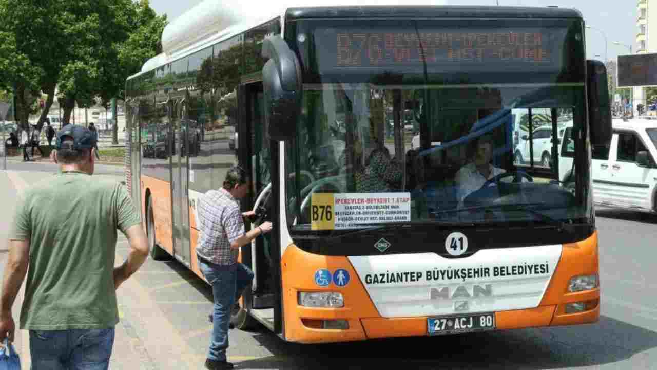 Gaziantep'te toplu taşıma 2 gün ücretsiz olacak