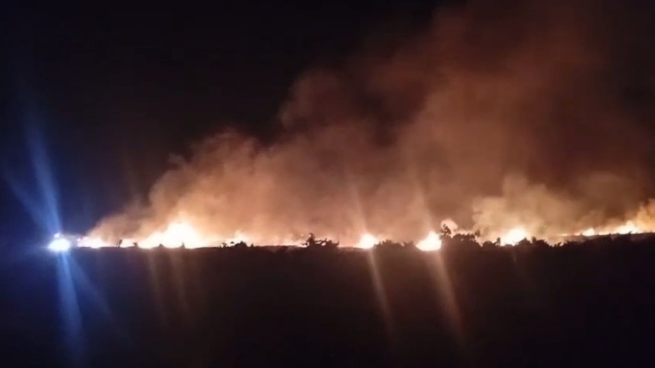 Gaziantep'te Anız Yangını Sonrası Korkutan Manzara! Dron Görüntüleri Ortaya Çıktı