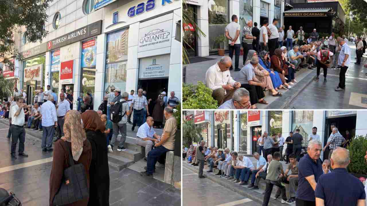 Gaziantep'te Bahçeli Ev Fırsatına Yoğun İlgi! Gazi Konut Önünde Uzun Kuyruklar Oluştu
