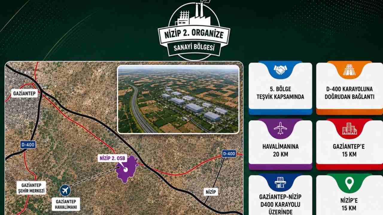 Gaziantep'te  Sanayicilere Müjde! Gaziantep'te Teşvikli Yeni Yatırım Bölgesi