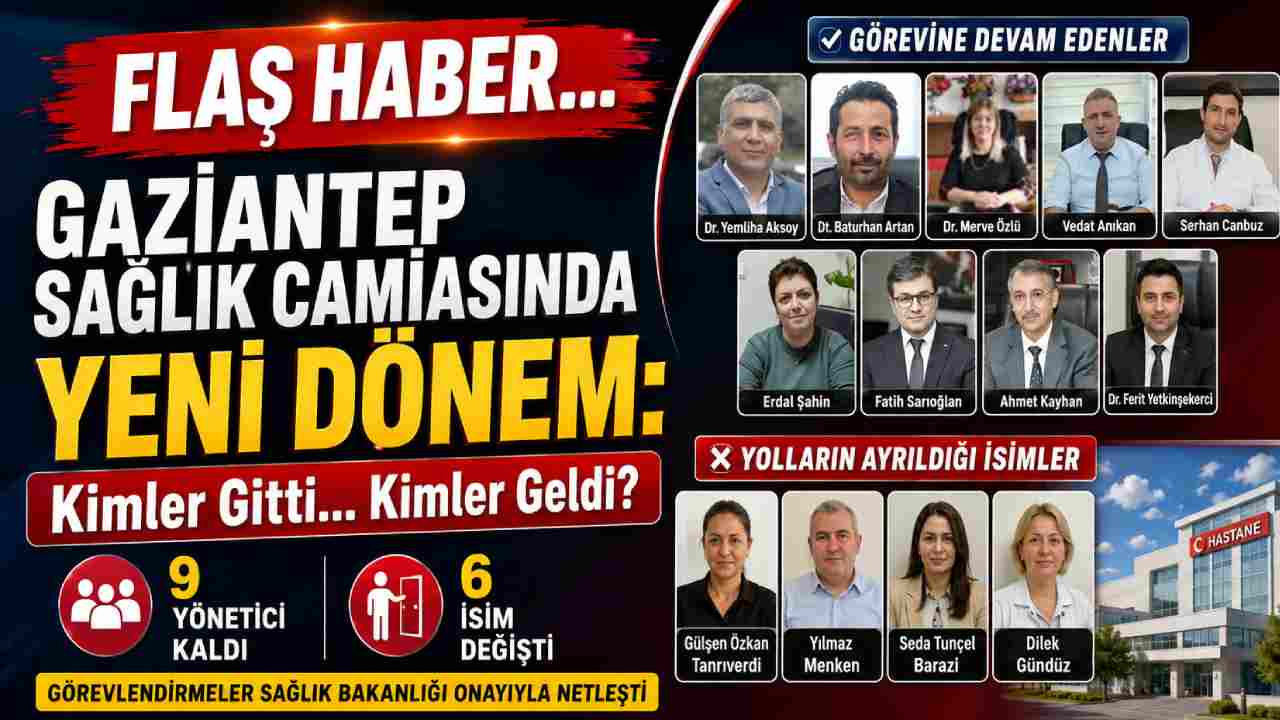 Gaziantep Sağlık Camiasında Yeni Dönem: Kimler Gitti... Kimler Geldi?