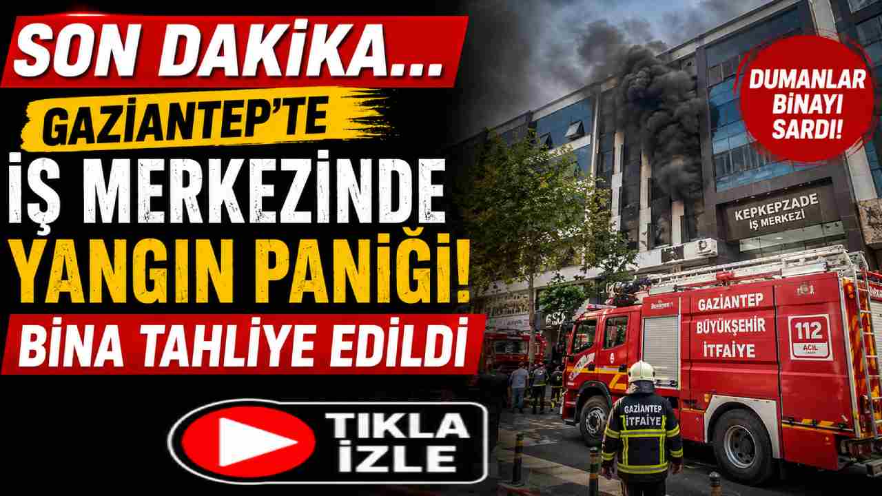 Gaziantep'te iş merkezinde trafo yangını paniği! Bina tahliye edildi