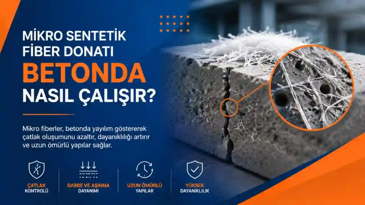 Mikro Sentetik Fiber Donatı Betonda Nasıl Çalışır?