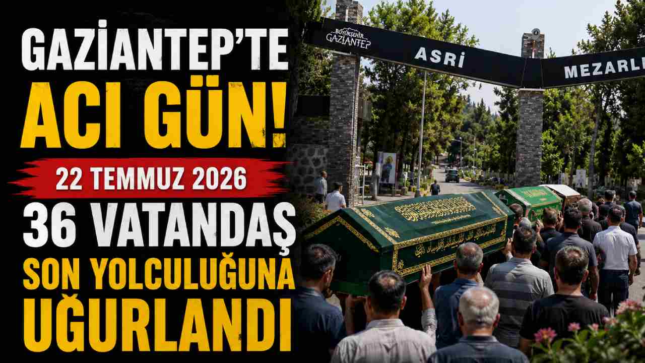 Gaziantep'te 36 Vatandaş Hayatını Kaybetti! İşte 22 Temmuz Defin Listesi