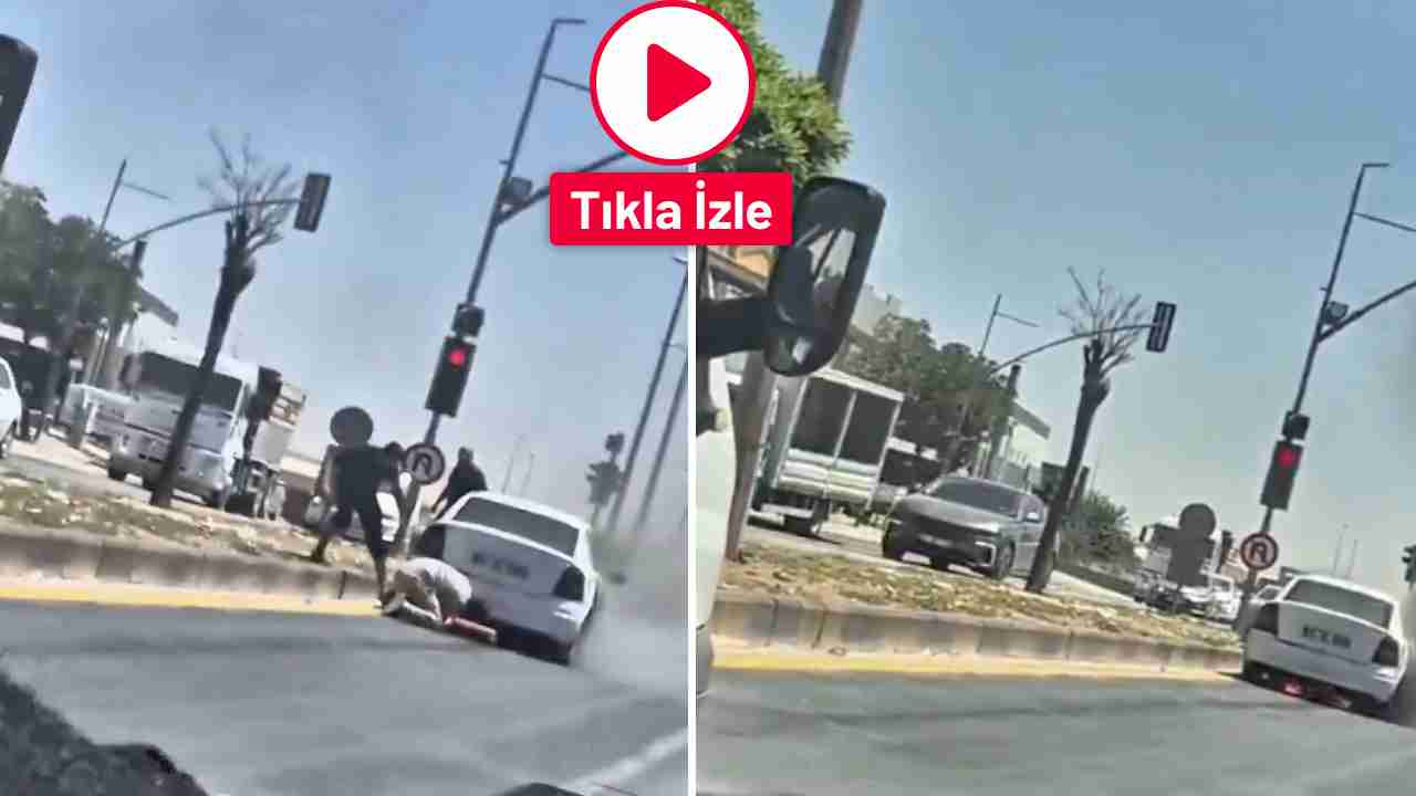 Gaziantep'te trafik ışıklarında korku! Otomobil saniyeler içinde alev aldı