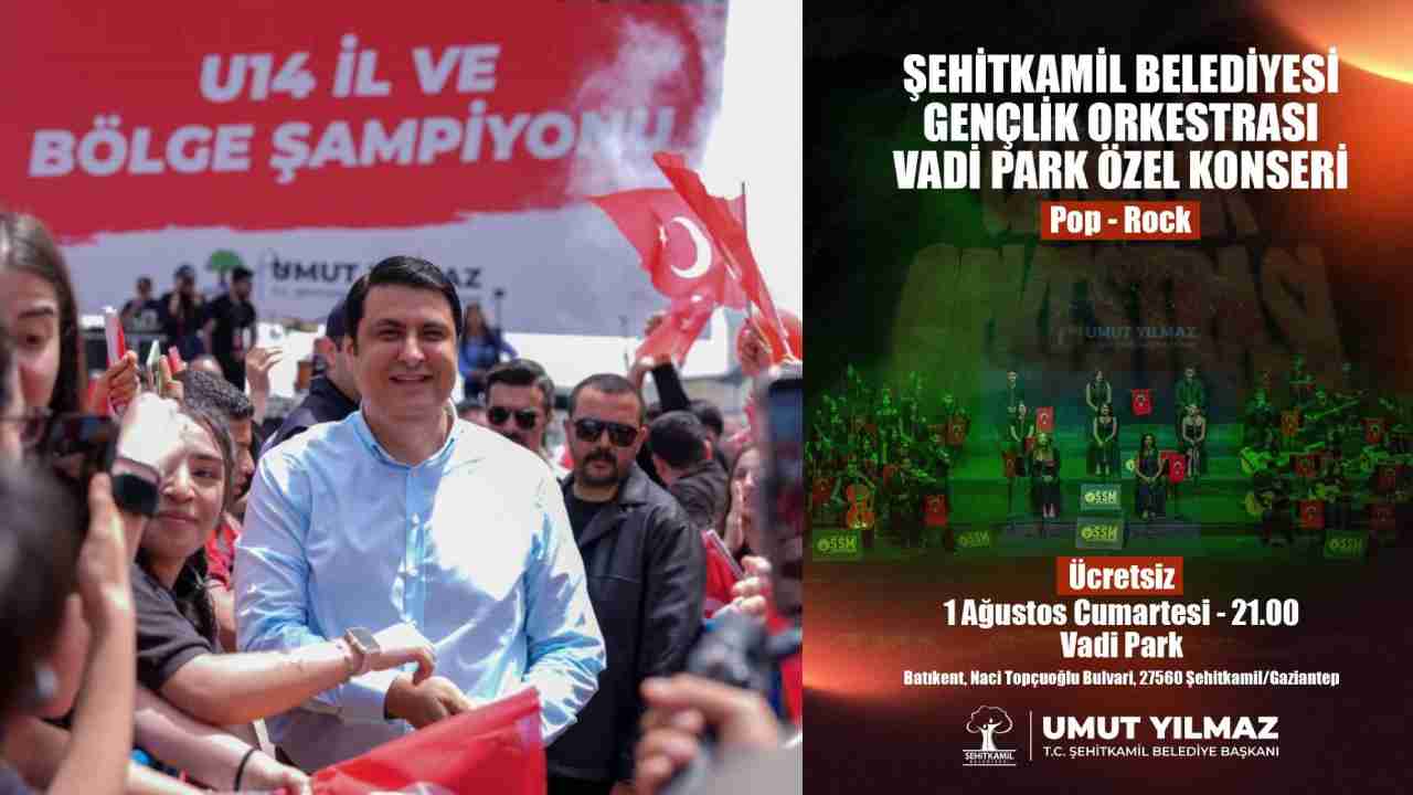Şehitkamil Gençlik Orkestrası, Vadi Park’ta müzikseverlerle buluşuyor