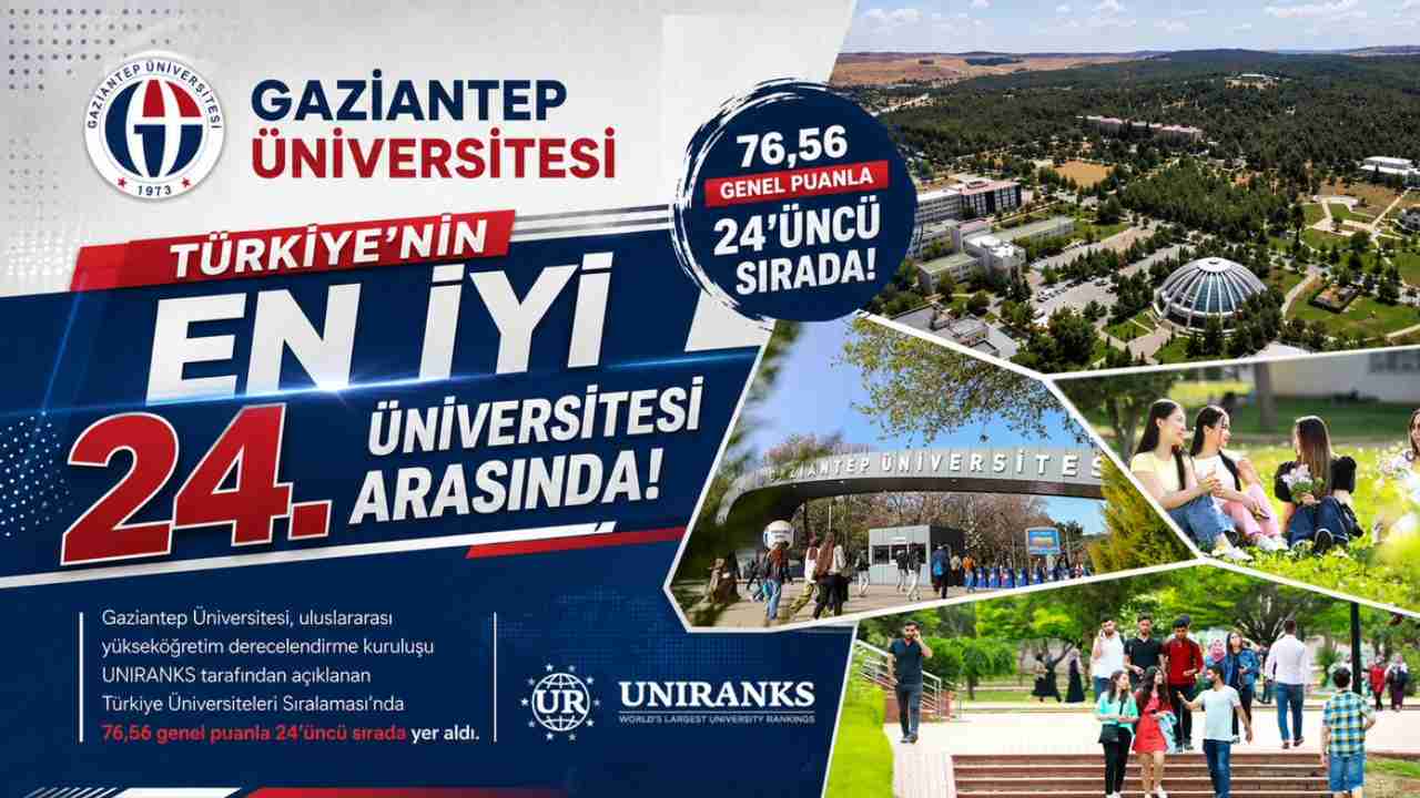 Gaziantep Üniversitesi Türkiye’nin En İyi 24 Üniversitesi Arasında