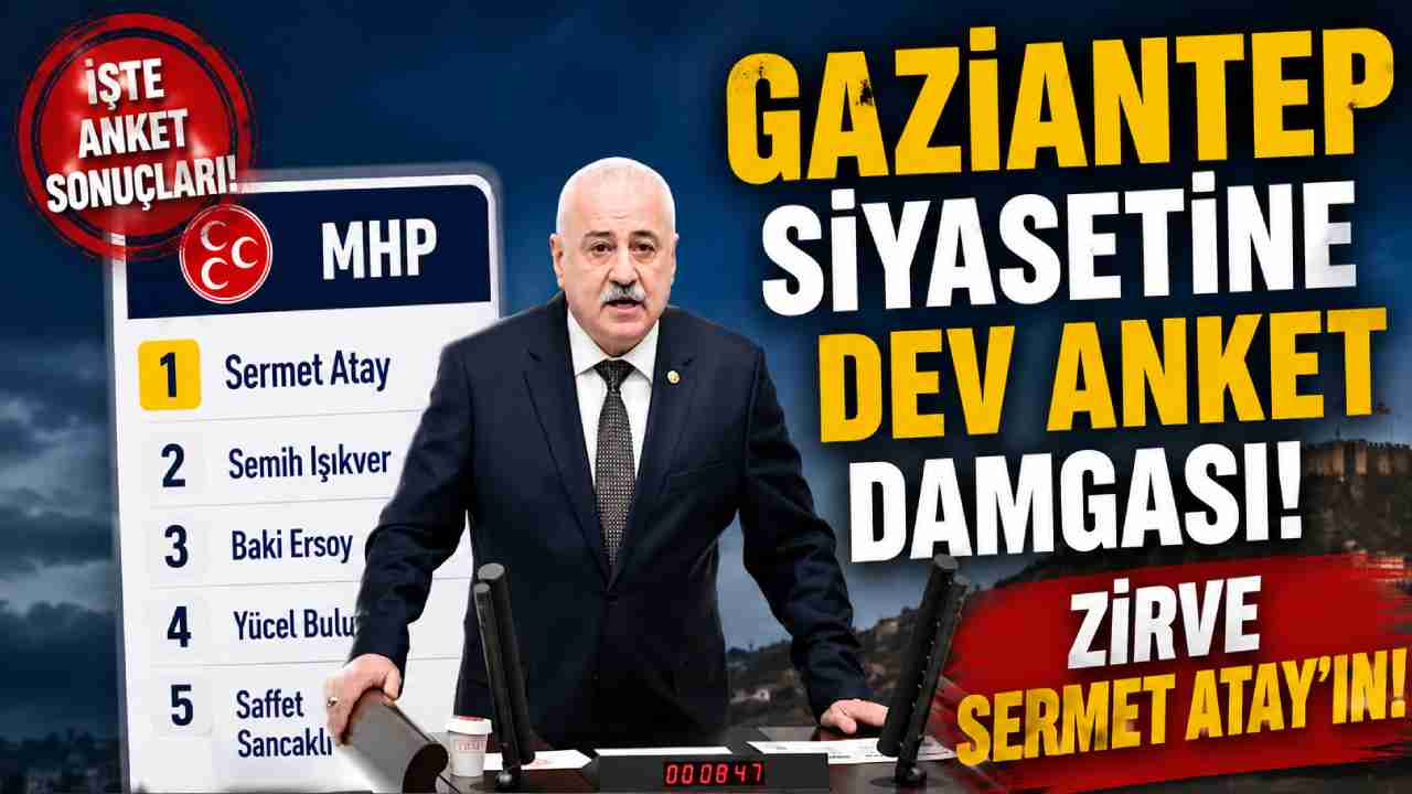 Gaziantep Siyasetine Dev Anket Damgası! Zirve Sermet Atay’ın!