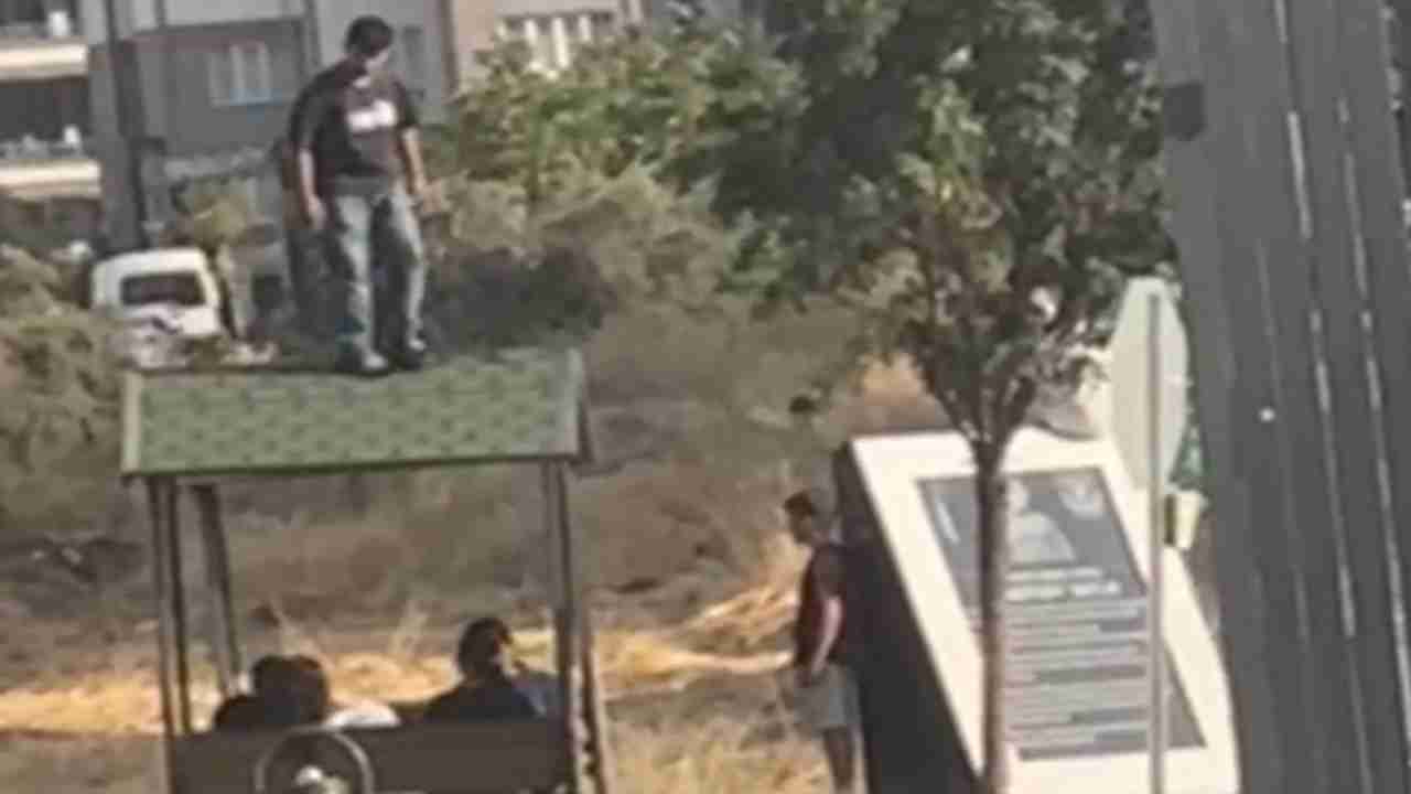 Gaziantep’te Parkta Pes Dedirten Görüntü!