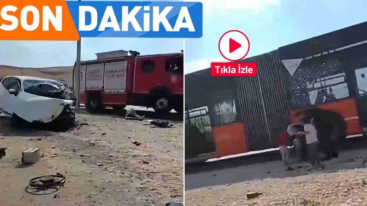 Gaziantep'te Belediye Otobüsü Kazası! Trafik Kilitlendi