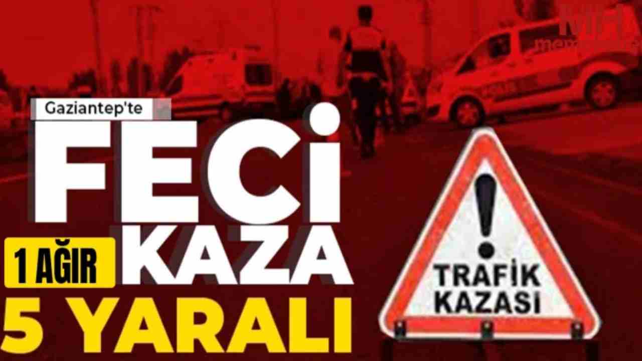 Gaziantep’te Can Pazarı! Takla Atan Araçta 1’i Ağır 5 Yaralı