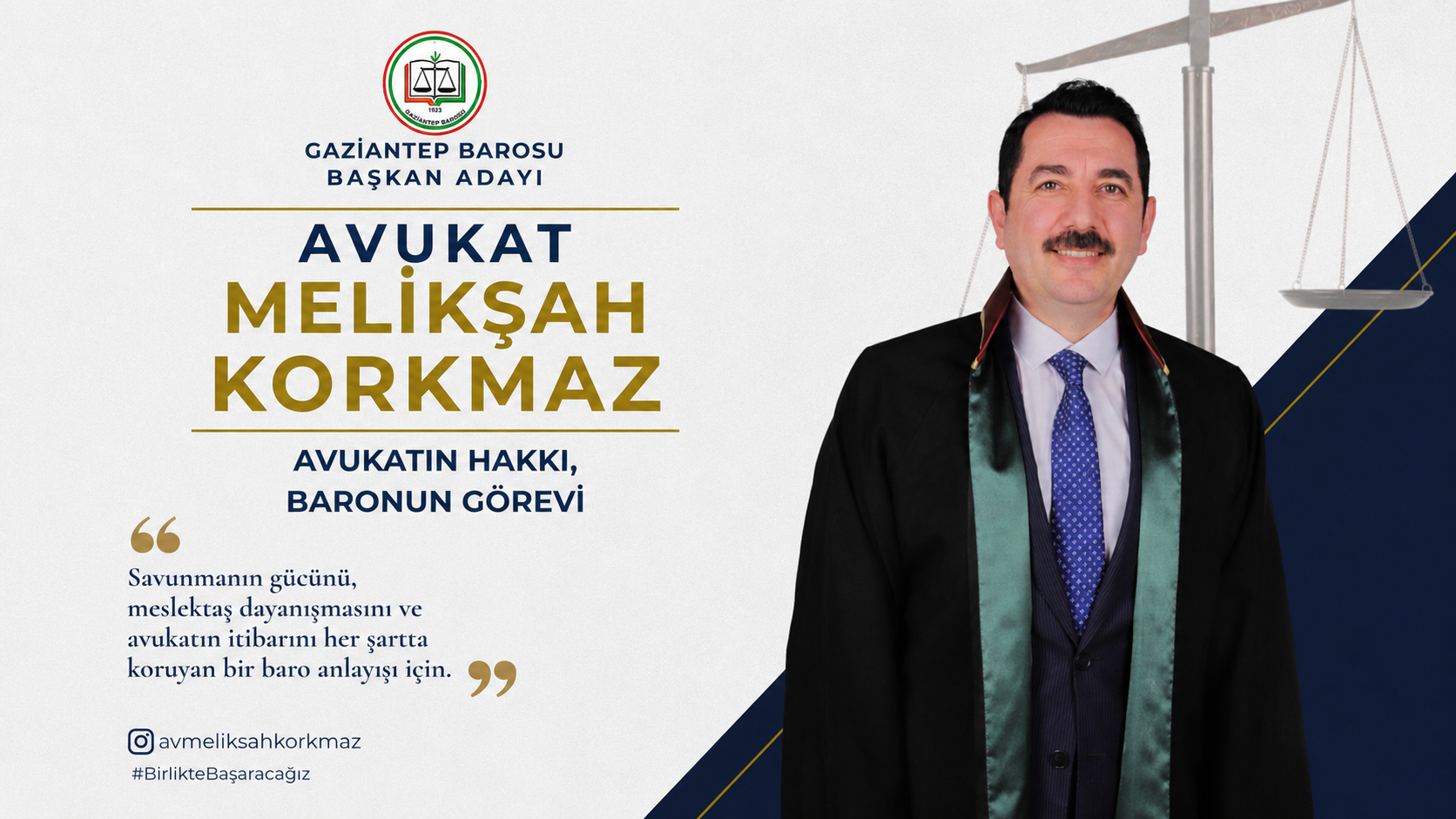Melikşah Korkmaz Gaziantep Barosu Başkanlığına Aday Oldu: Avukatlardan Büyük Destek