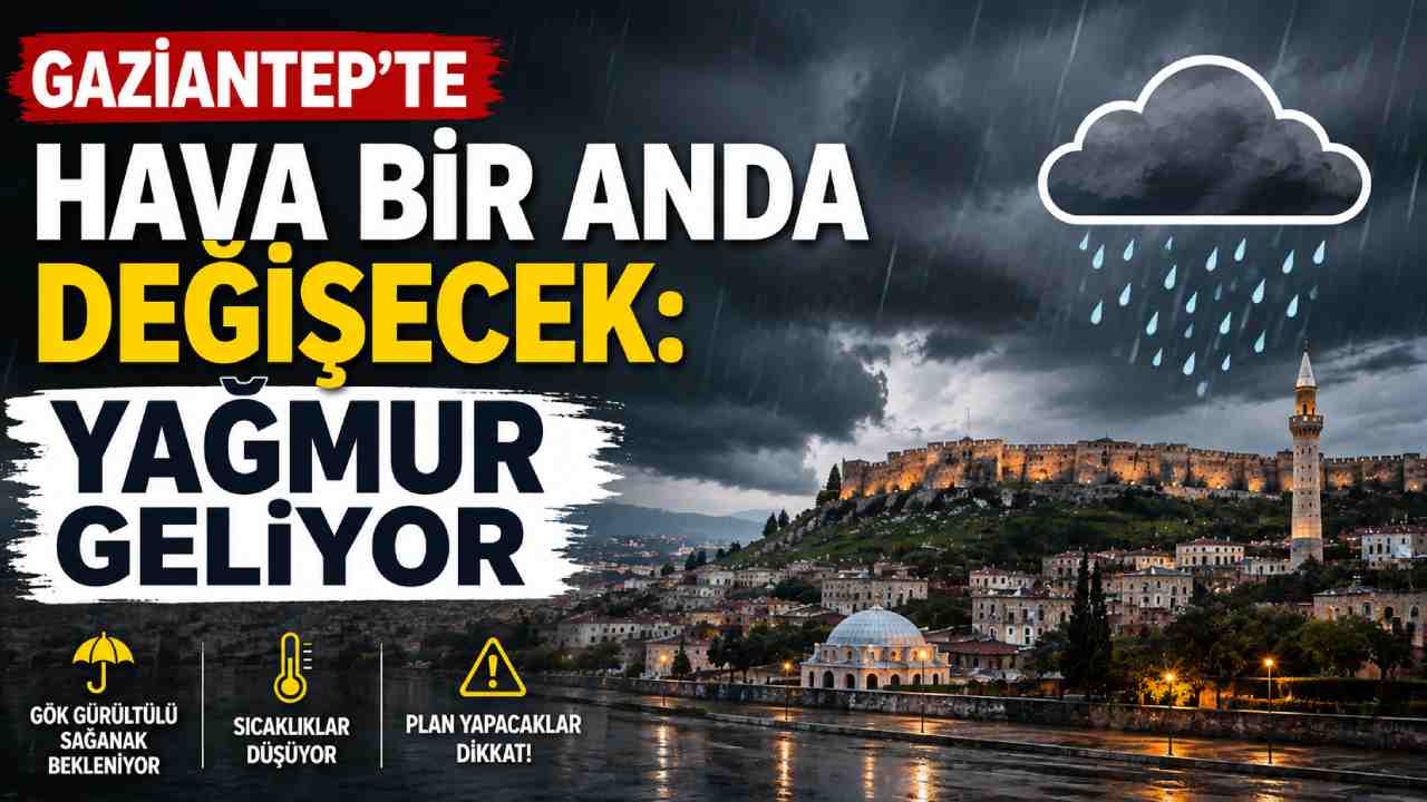 Gaziantep'e Sağanak Yağmur Geliyor!