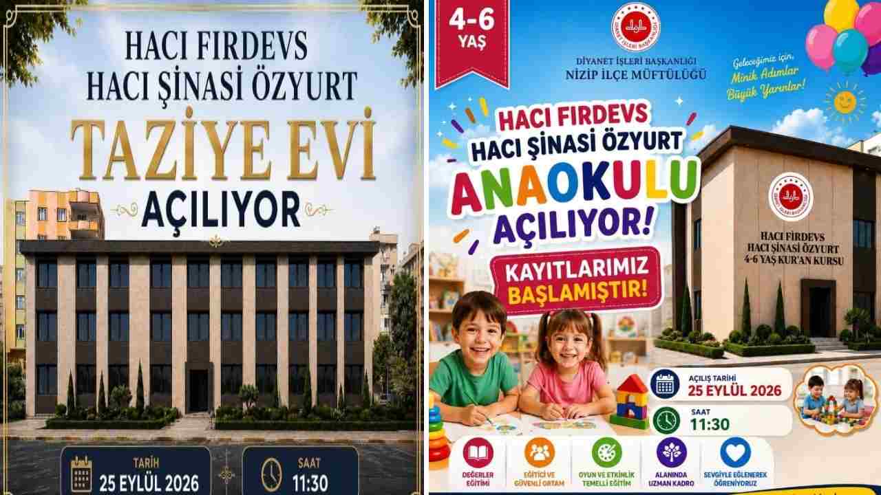 Nizip’e Dev Proje: Bölgenin En Büyük Taziye Evi ve Kur’an Kursu Tamamlanıyor