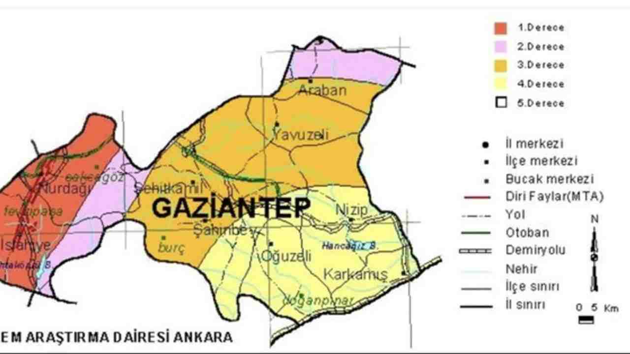 Gaziantep Deprem Haritası Yenilendi: O İlçeler Dikkat