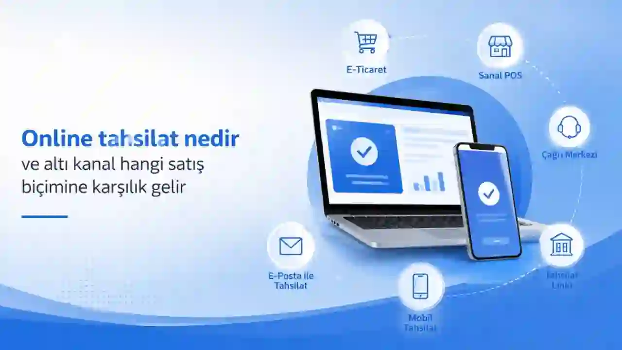 Online tahsilat nedir ve altı kanal hangi satış biçimine karşılık gelir?