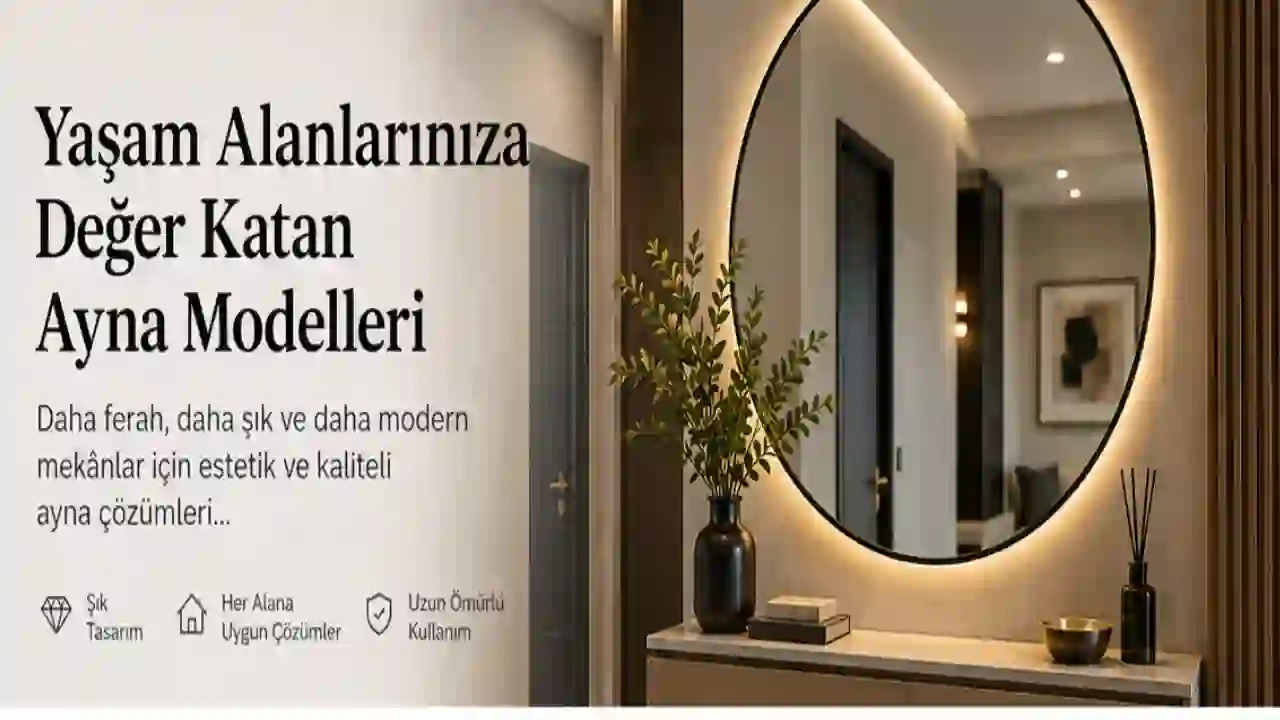 Ayna Modelleri ile Yaşam Alanlarında Şık ve Modern Dokunuşlar
