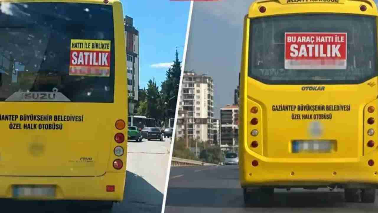 Gaziantep’te Toplu Taşımada Kriz! Camlara Asılan İlanlar Her Şeyi Özetliyor