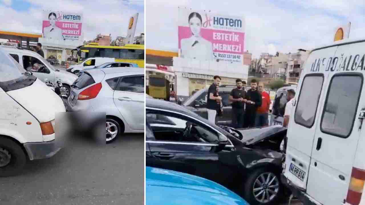 Son dakika: Gaziantep'te zincirleme trafik kazası! Nizip Caddesi'nde araç kuyruğu