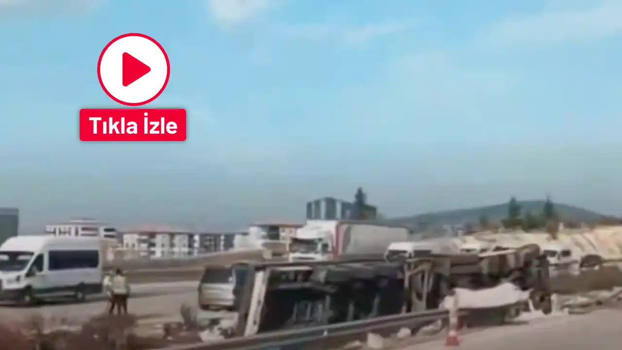 Gaziantep Otoyolunda Devrilen TIR Ulaşımı kilitledi! Ekipler Seferber Oldu