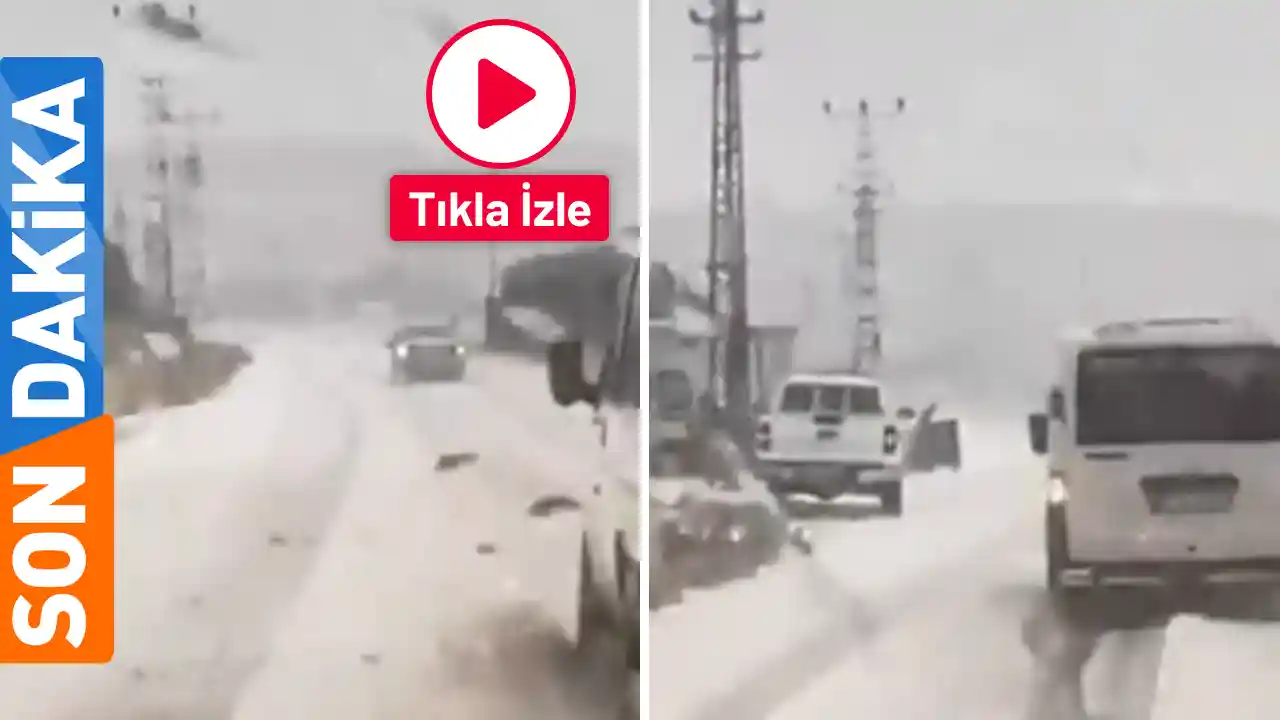 Gaziantep'te Dolu, Fırtına ve Şiddetli Yağmur Etkili Oluyor...