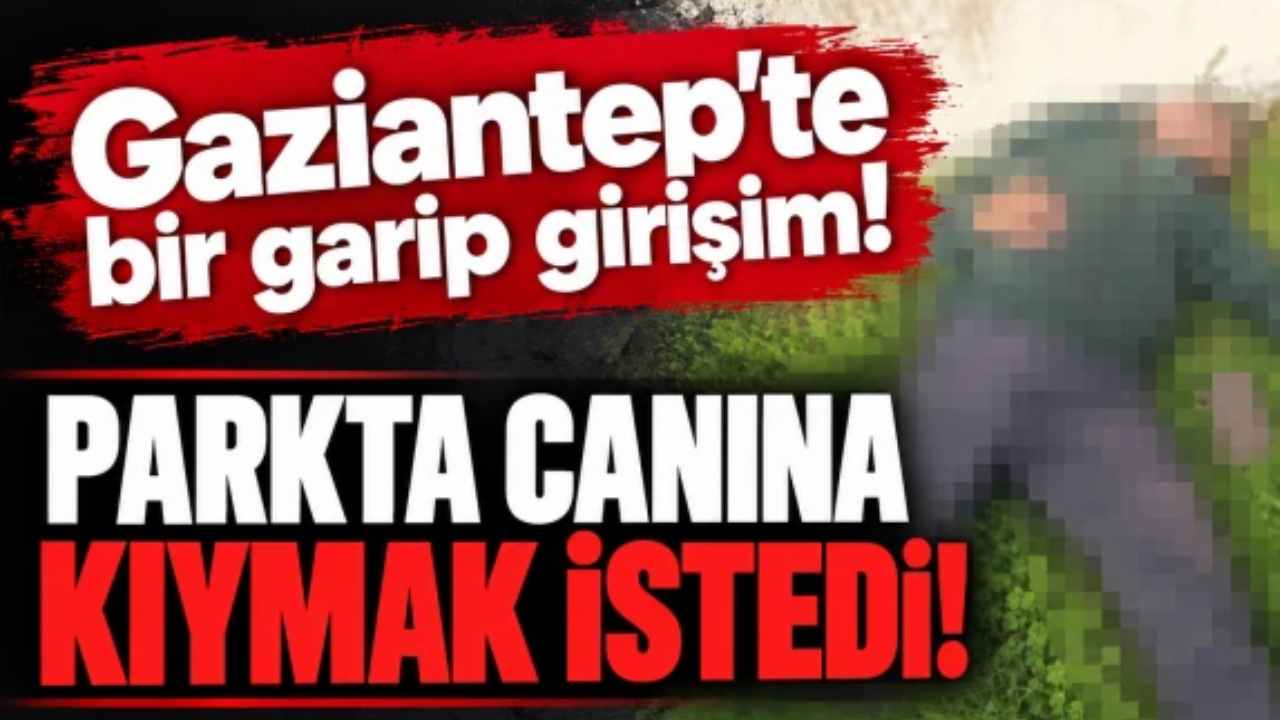 Gaziantep'te Parkta İntihar Girişimi! Bileklerini Kesti