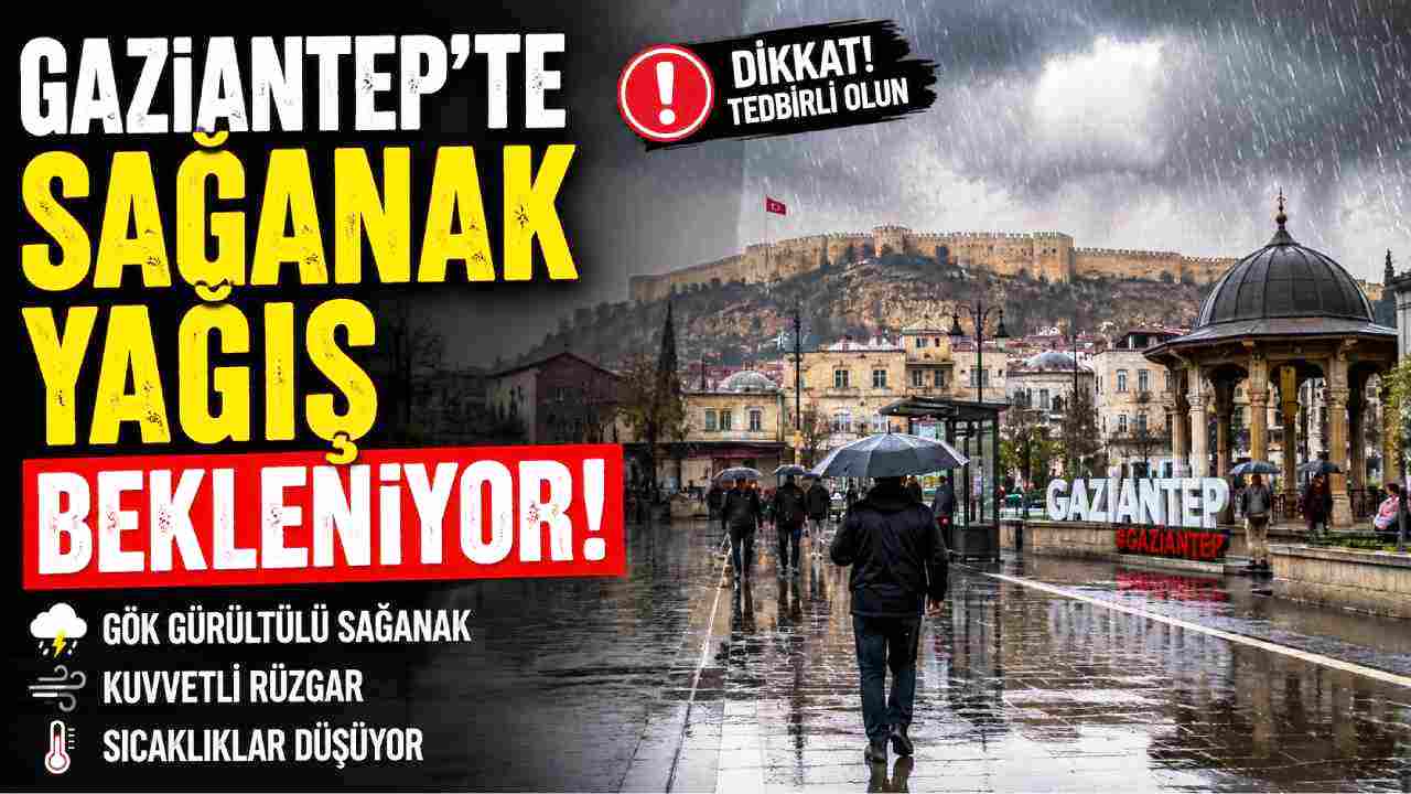 Gaziantep'e Yağmur Geliyor: Tam 4 Gün Sürecek