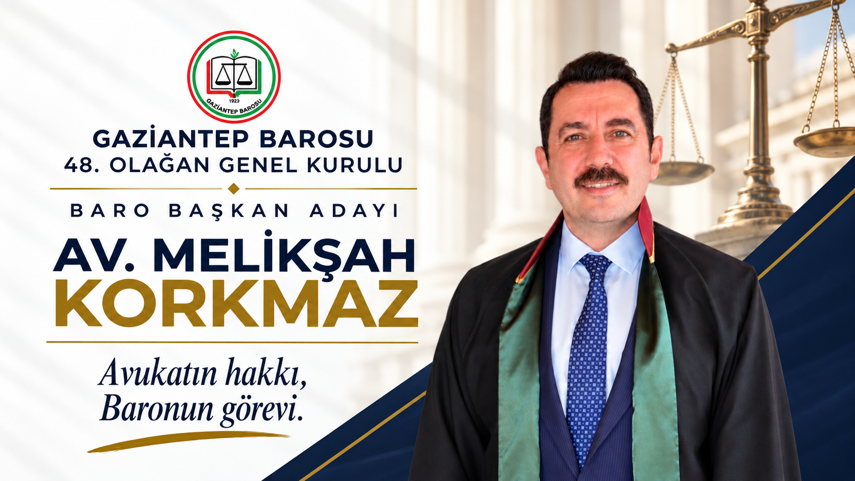 Gaziantep Barosu Seçimlerinde Melikşah Korkmaz İsmi Öne Çıkıyor!