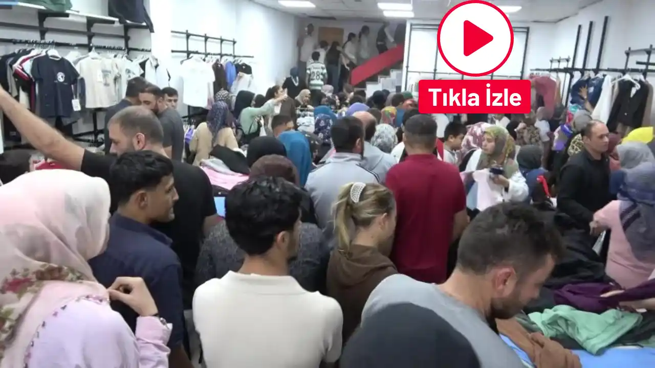 Gaziantep’in Komşusunda 100 TL İzdihamı: Kapılar Açılınca Mağazaya Akın Ettiler