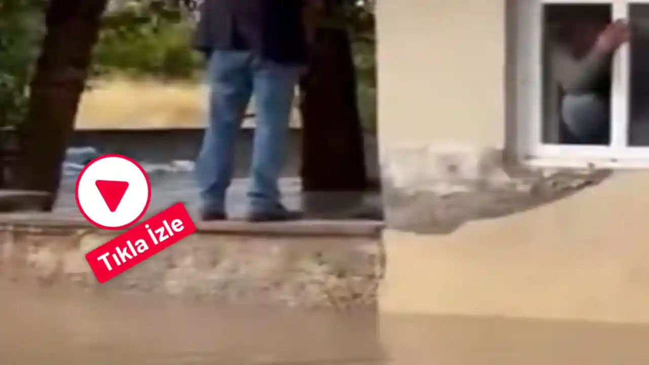 Gaziantep'te Sağanak Dehşeti! Evlerinden Dışarı Pencereden Çıktılar