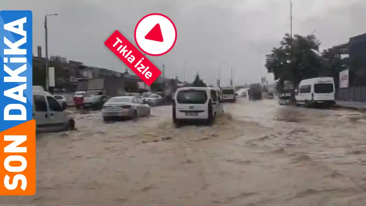 Gaziantep'i Sağanak Yağmur Vurdu! Caddeler Göle Döndü