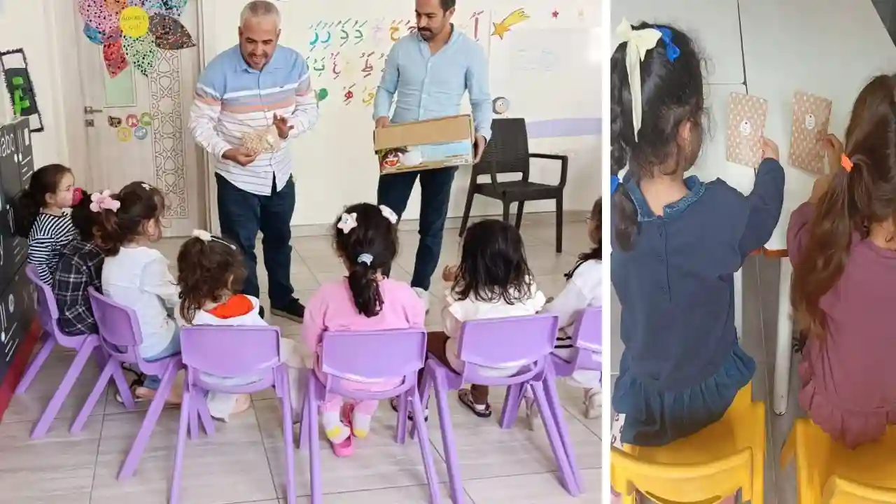 Gaziantep’te çocuklar için etkinlik yapılarak hediye dağıtıldı
