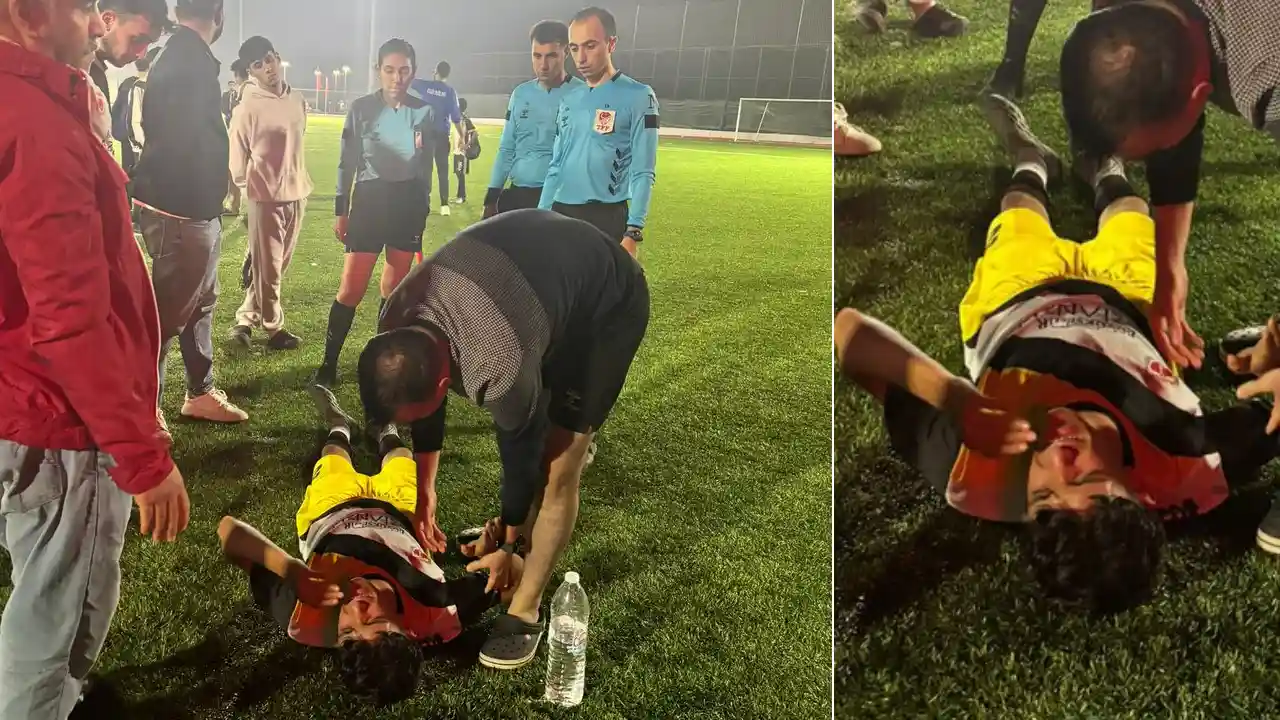 Gaziantep'te Futbol Maçında Korku Dolu Anlar! Doktor Hakem Zamana Karşı Yarıştı
