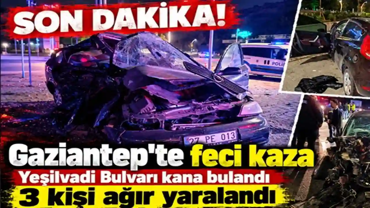Gaziantep'te Sabaha Karşı Feci Kaza: 8 Yaşındaki Çocuk da Ağır Yaralı