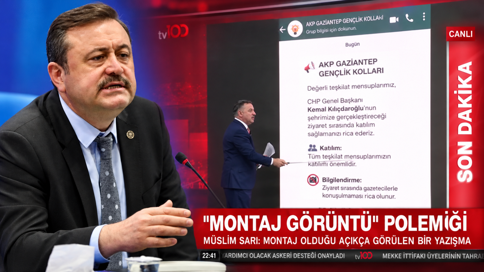 Gaziantep’te tartışılan mesaj! Fedaioğlu: “AKP değil, AK Parti”