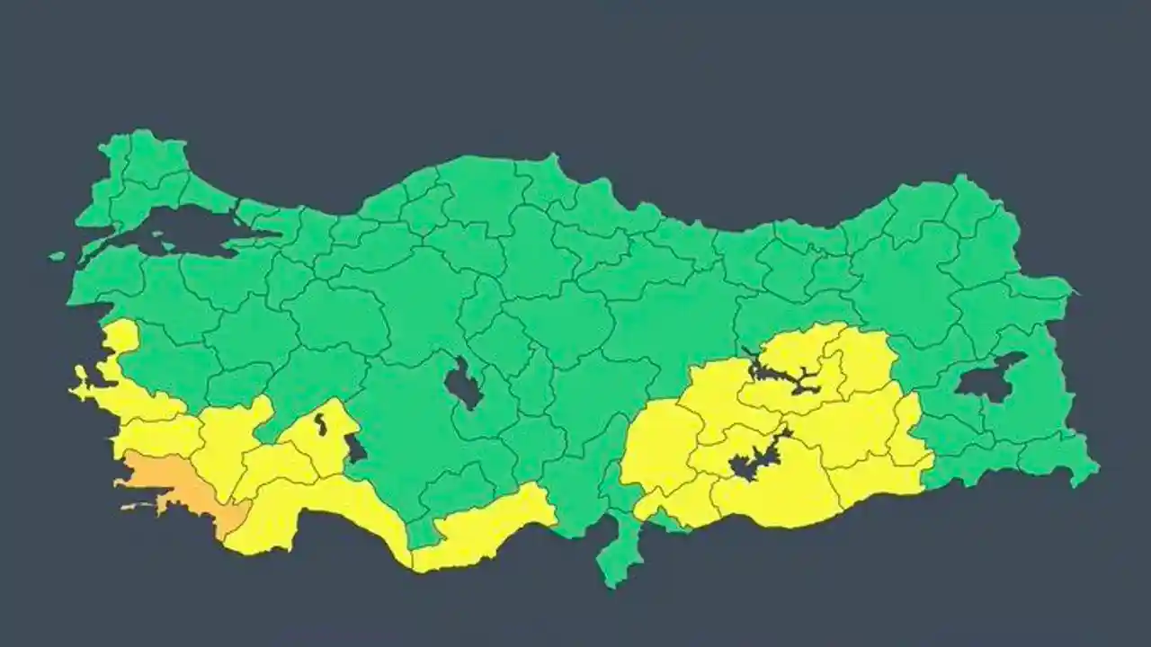 Gaziantep'e Kuvvetli Yağış Uyarısı