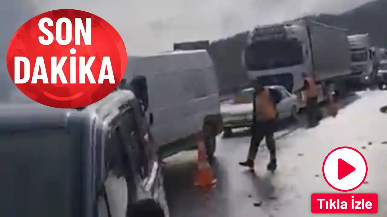 Gaziantep Otoyolu Buz Pistine Döndü...  8 yaralı