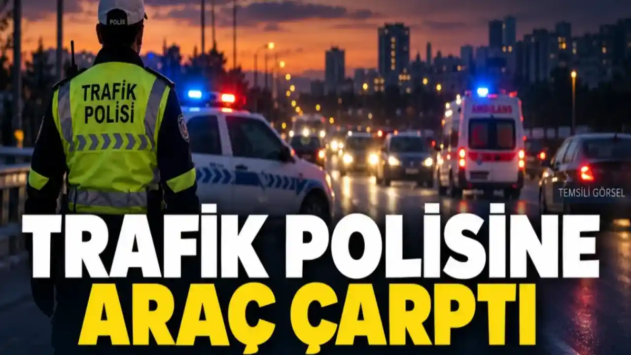 Gaziantep'te Polis Memuruna Araç Çarptı