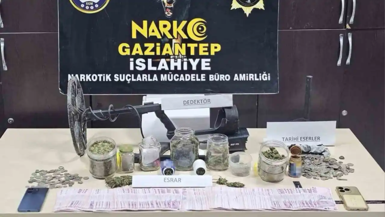 Gaziantep’te 495 adet tarihi eser sikke ele geçirildi: 1 gözaltı