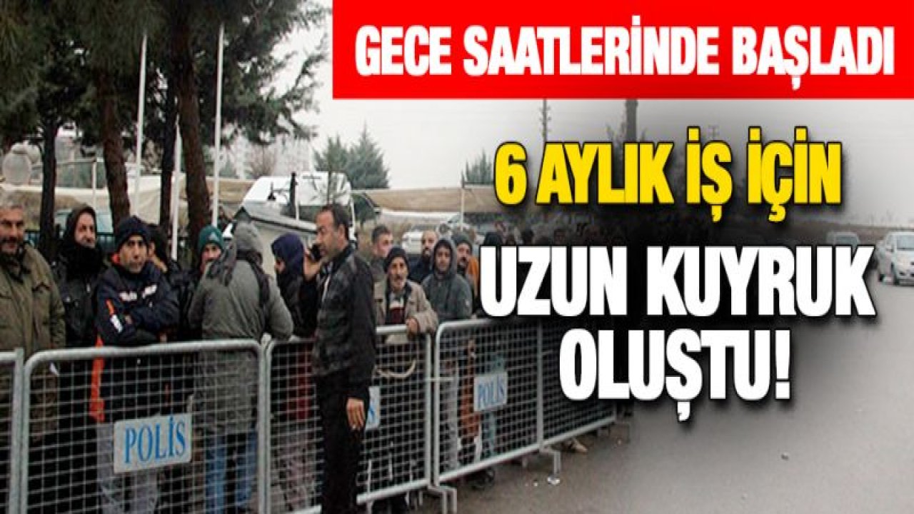 Kilis'te 6 aylık iş için uzun kuyruklar oluştu