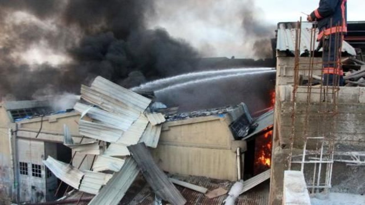Gaziantep'te boya fabrikasında yangın