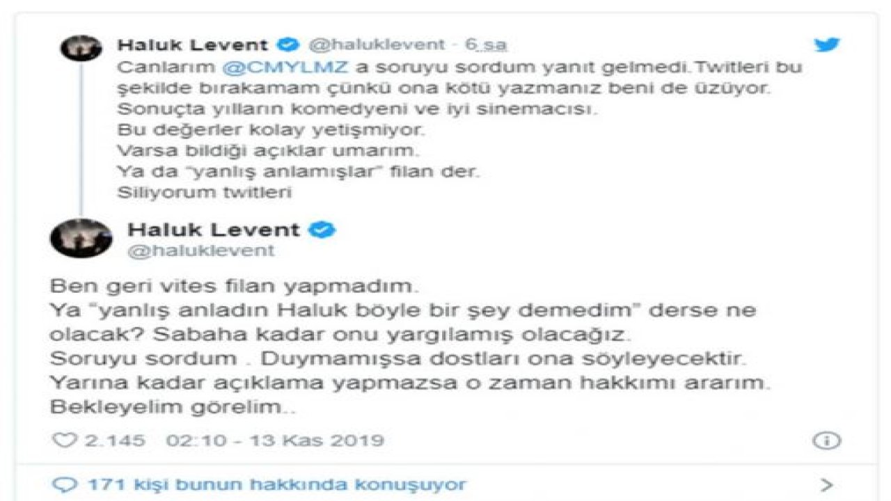 Haluk Levent'ten Cem Yılmaz'a 'vurgun' sorusu