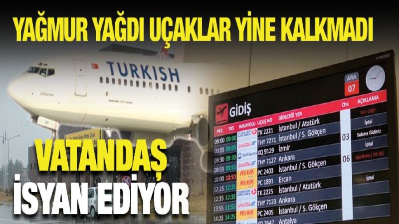 Gaziantep uçakta yine havada kaldı