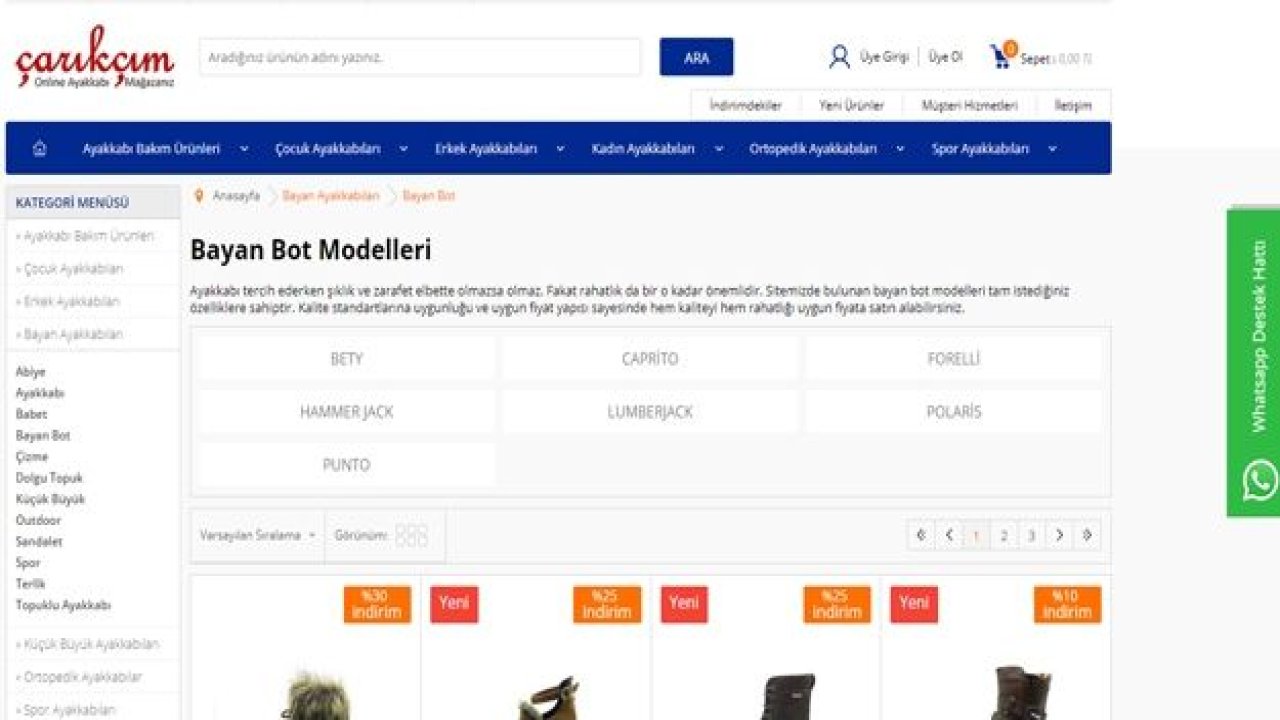 Bayan Bot Modelleri Fiyatları