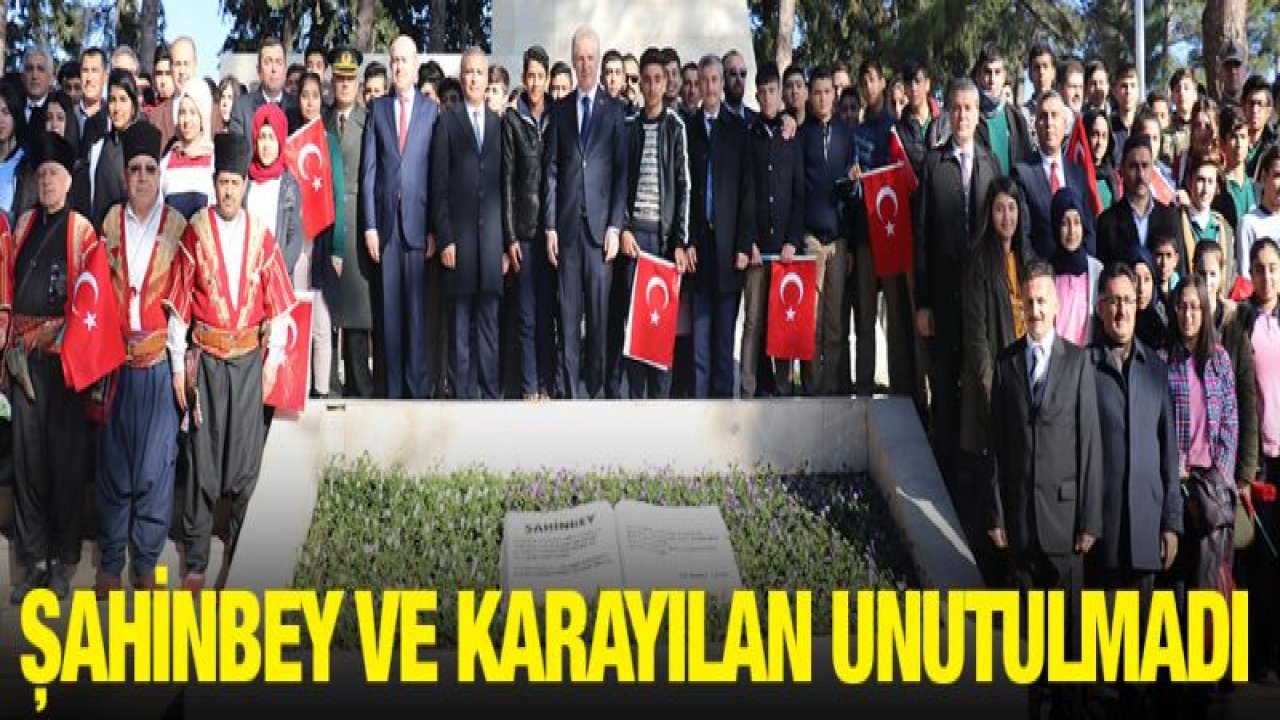 Antep'in kurtuluşunun yıldönümünde Şahinbey ve Karayılan unutulmadı
