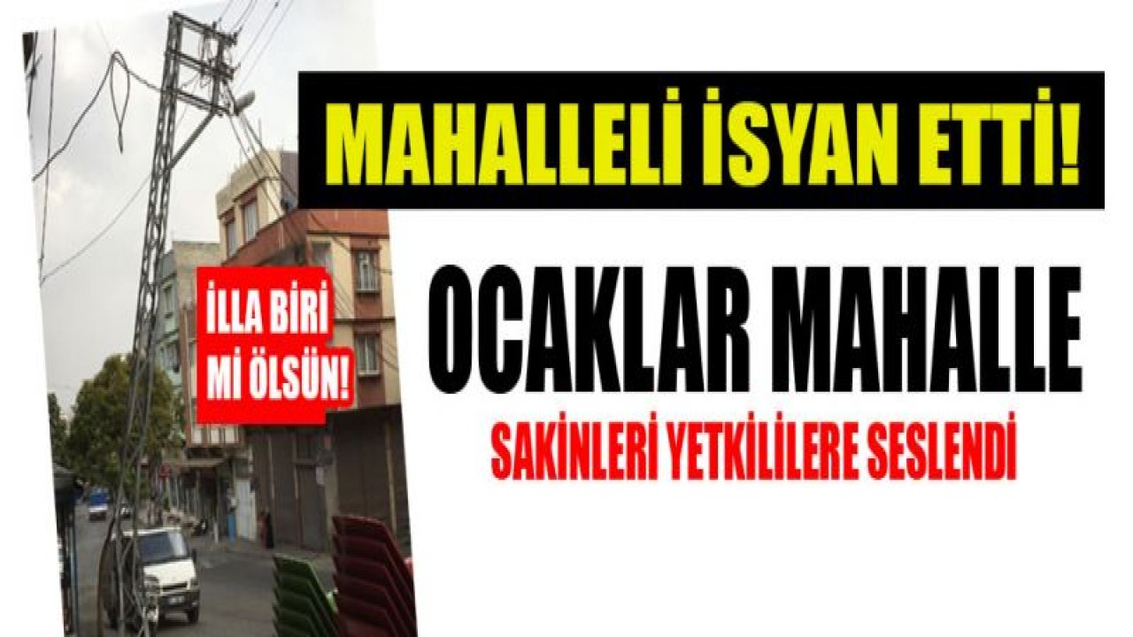 Ocaklar Mahallesi'nde Yan Yatan Elektrik Direği! Mahalleli isyan ediyor