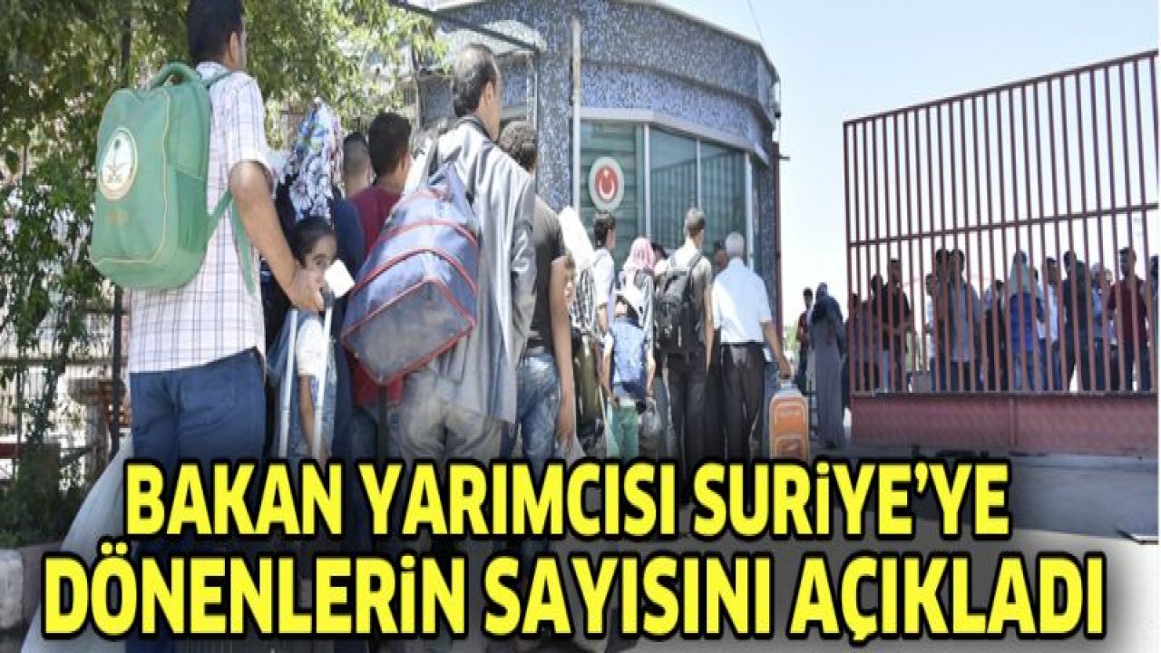 Bakanlık Suriye'ye dönenlerin sayısını açıkladı