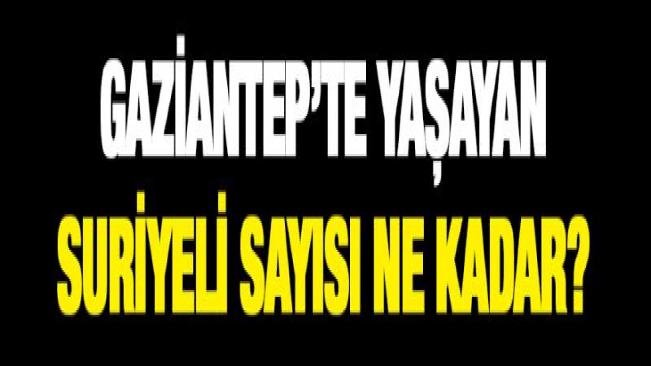 En fazla Suriyeli İstanbul'da, Gaziantep'te bu sayı kaç?