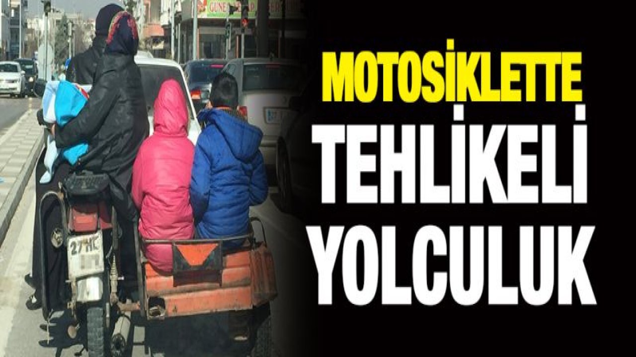 Motosiklette tehlikeli yolculuk